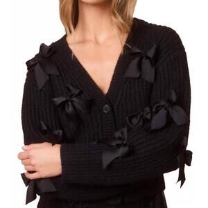 NEW LOVESHACKFANCY ashtan cardigan in black